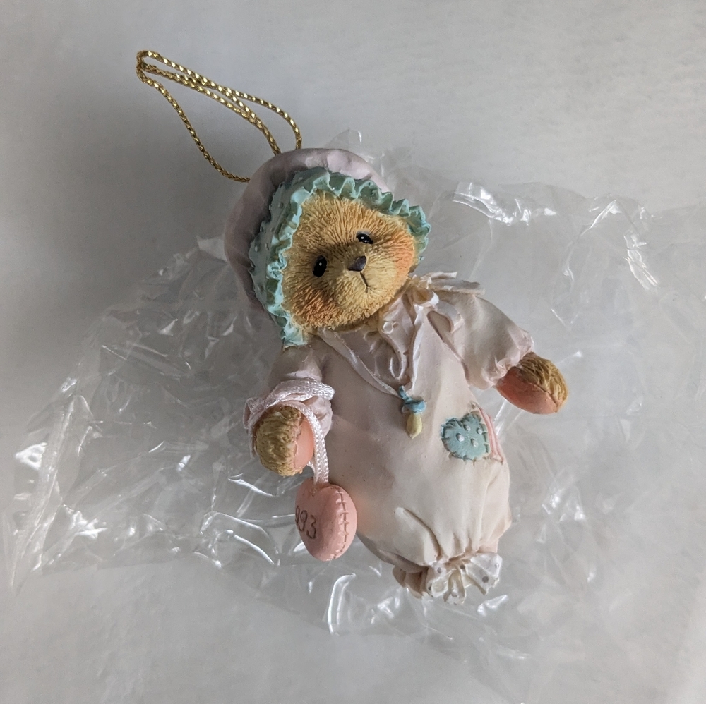 Cherished Teddies 1993 Baby Girl's First Christmas ornament